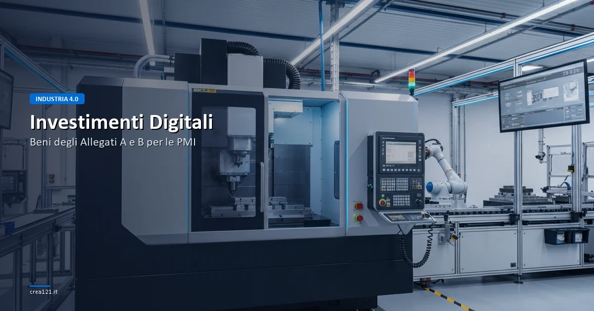 Sabatini industria 4.0 - beni Allegato A e B per PMI con contributo maggiorato